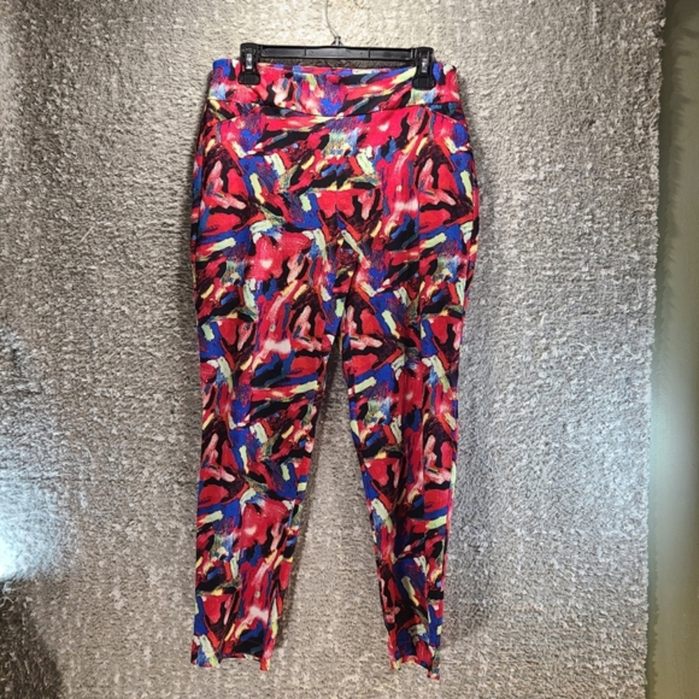 ATTYRE Pull On Colorful PANTS SZ 10 Petite Rayon Nylon Blend 26.5 Inseam